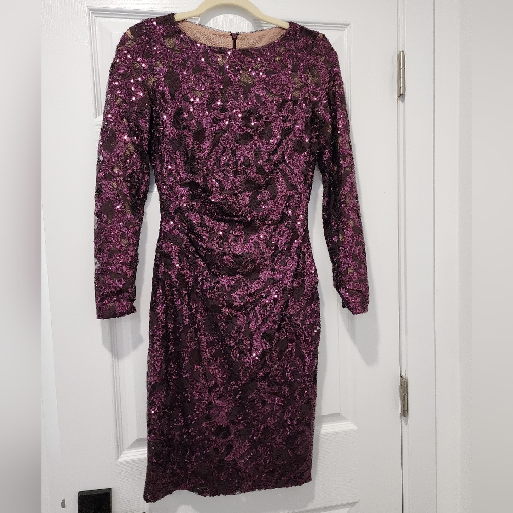 Ralph Lauren Purple Long Sleeve Bodycon Dress